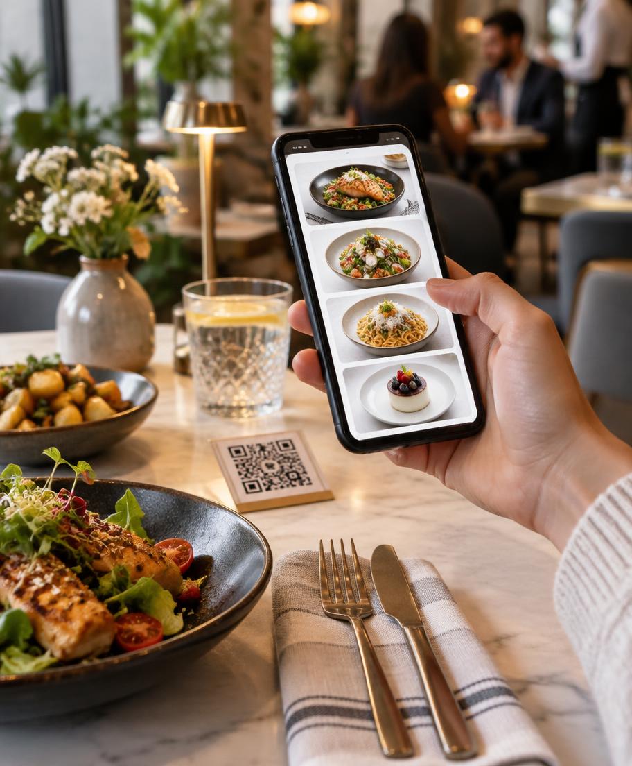 Sample QR ordering concept